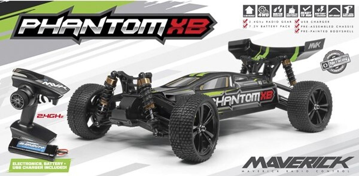 Maverick - Rc Phantom Xb Fjernstyret Rtr Buggy - 1:10 - Mv150075