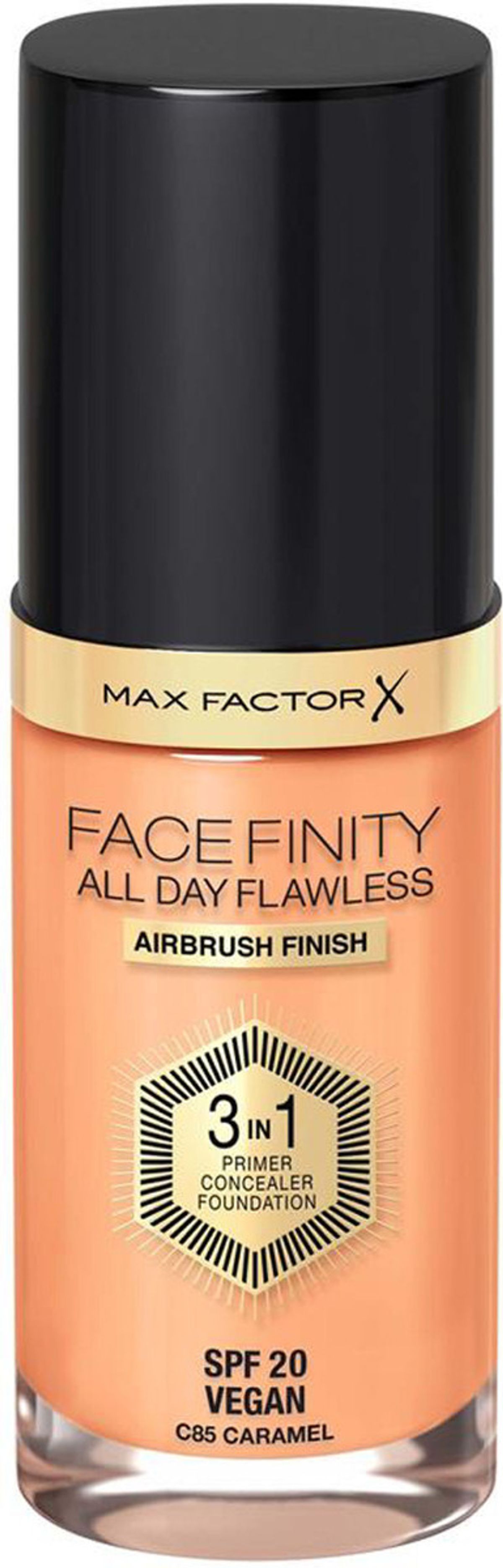 Max factor X face finity all day flawless airbrush finish SPF20 C85 caramel 30ml