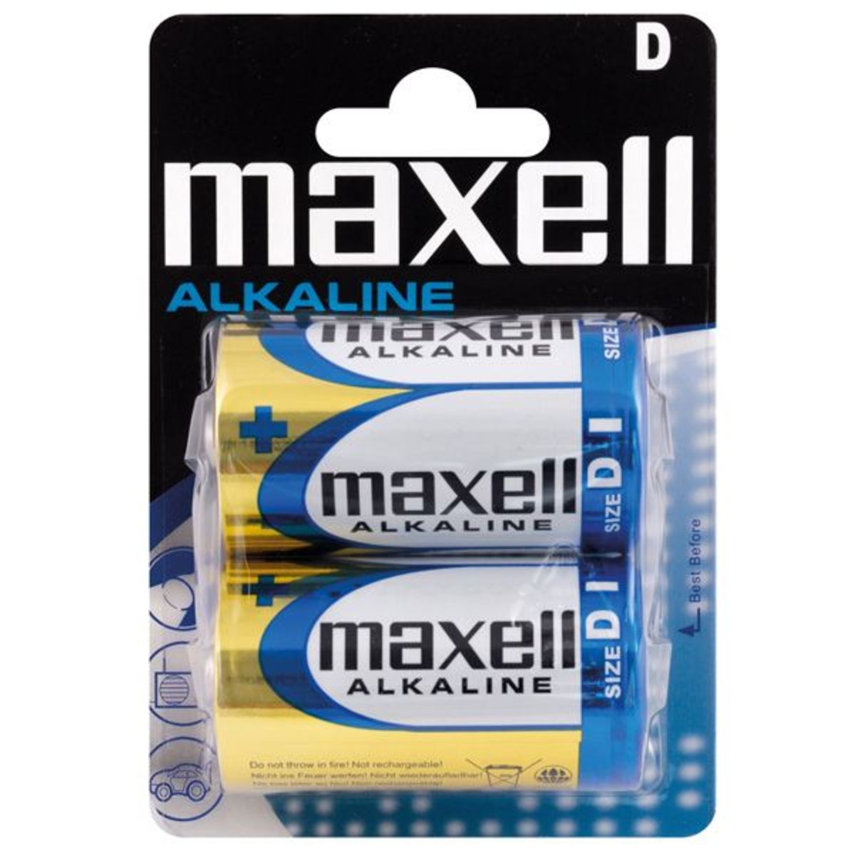 Maxell Alkaline D / LR20 batterier - 2stk - 1170527