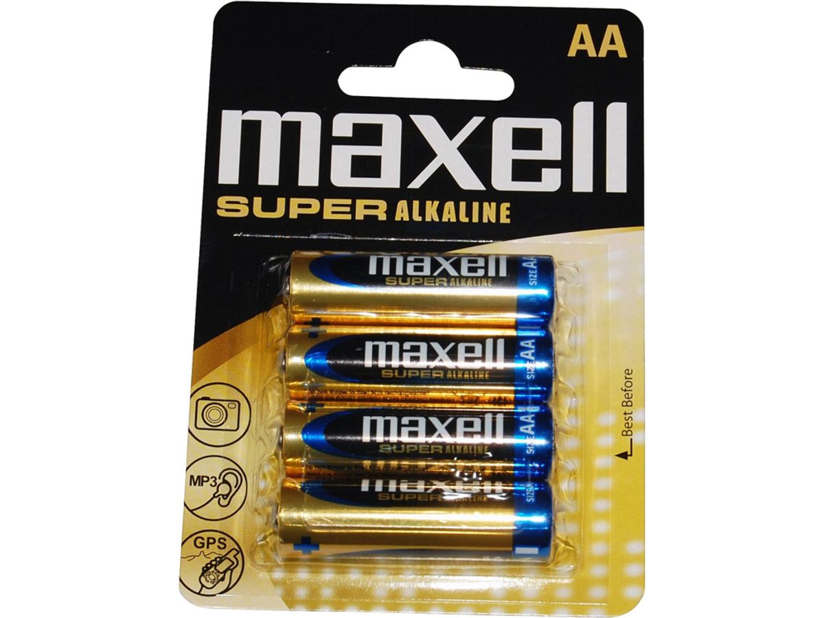 Maxell - Batteri - AA/LR06 Alkaline S - 4 stk