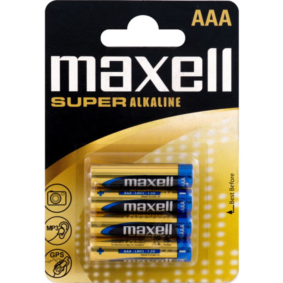 Maxell Super AAA batterier, 4 stk.