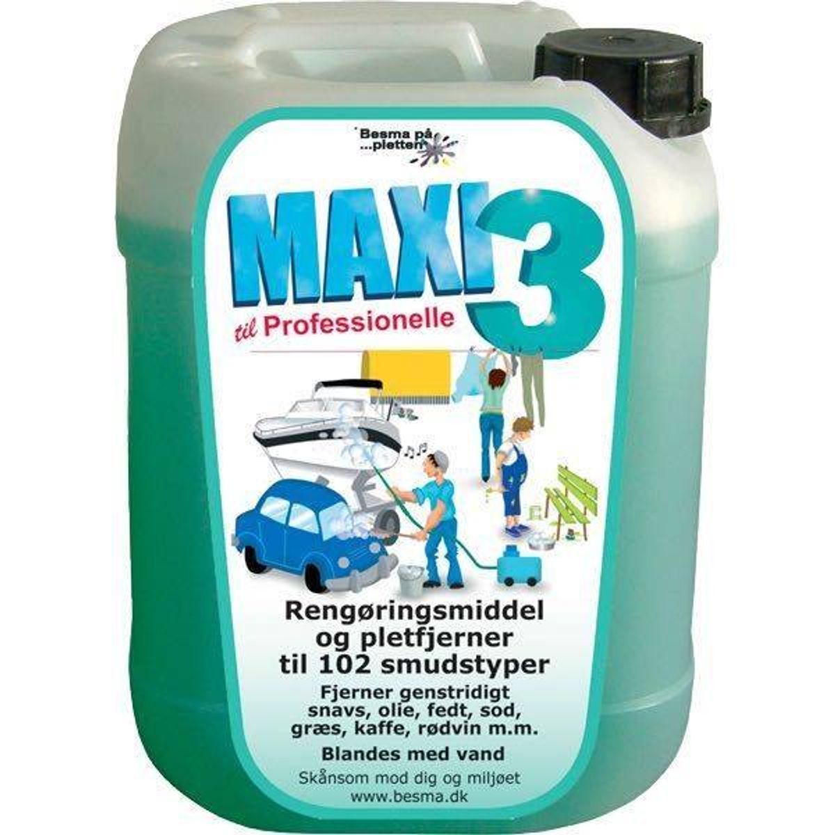 Maxi 3 allround vaske-& rengøringsmiddel 5 ltr. - 1570833