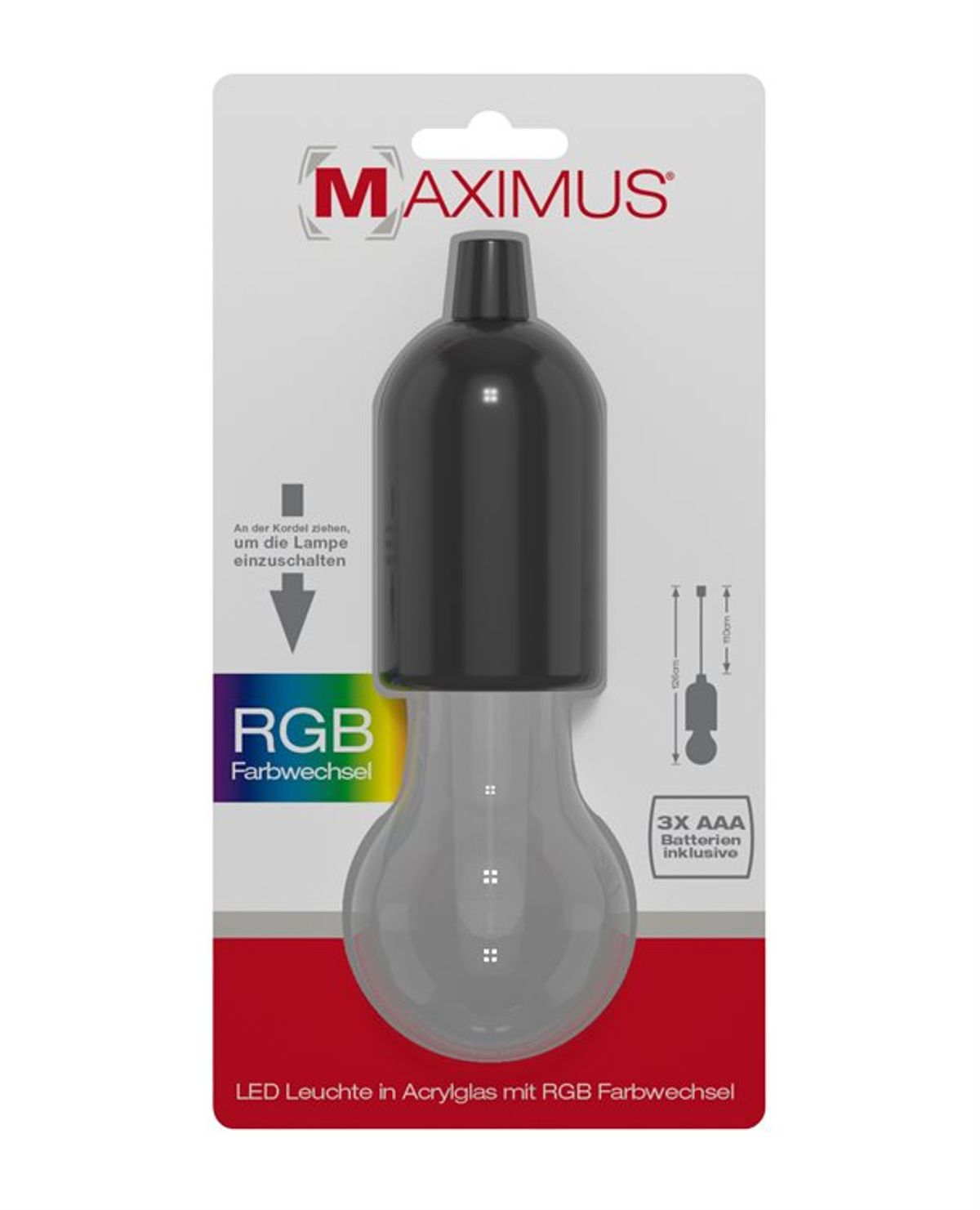 Maximus Pull Light lampe med farveskiftende LED-pære - Indendørsbelysning > Dekorationsbelysning - Maximus - Spotshop