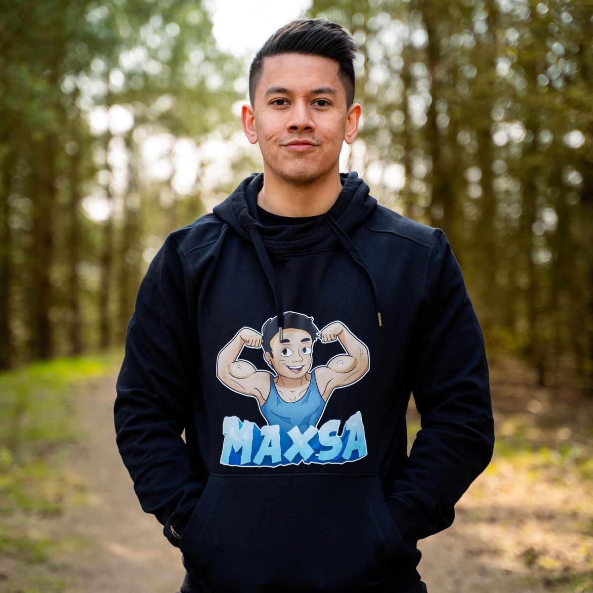 Maxsa33 Logo Blue Hoodie | 4-6 År