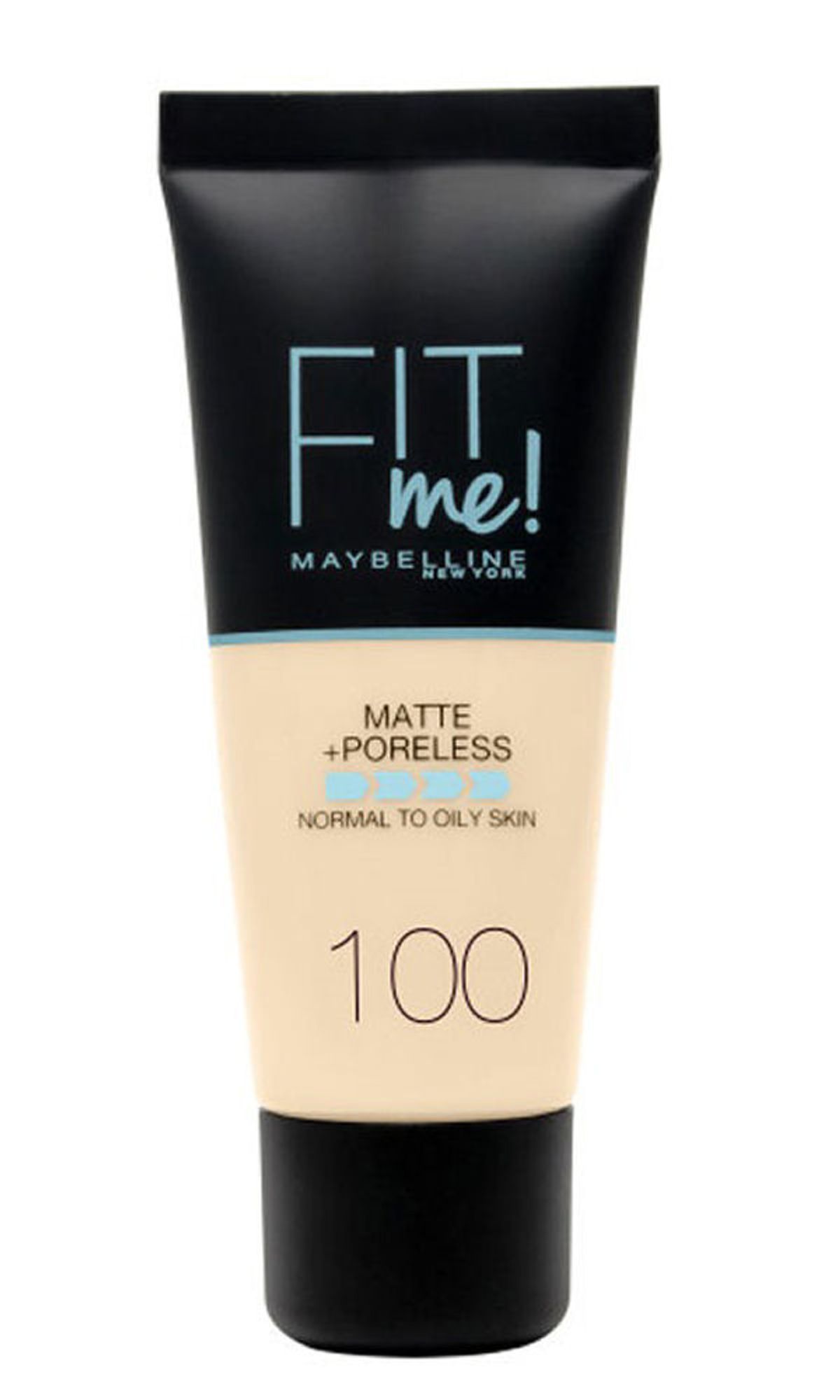 Maybelline new york fit me matte poreless normal to oily skin 100 warm ivory 30ml