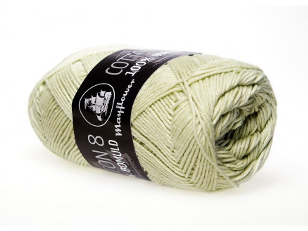 Mayflower Cotton 8/4 Garn Unicolor 1496 Støvet Lime