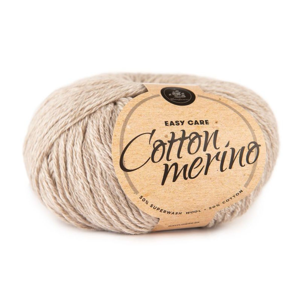 Mayflower Easy care cotton merino melange, Sand 02, fra Mayflower