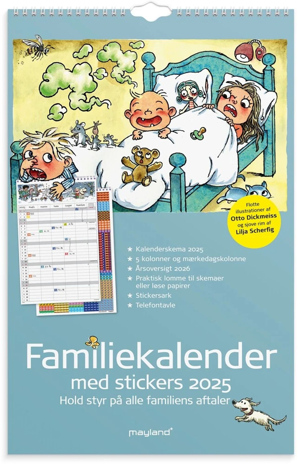 Mayland Familiekalender 2025 otto dickmeiss A3 5 kol.