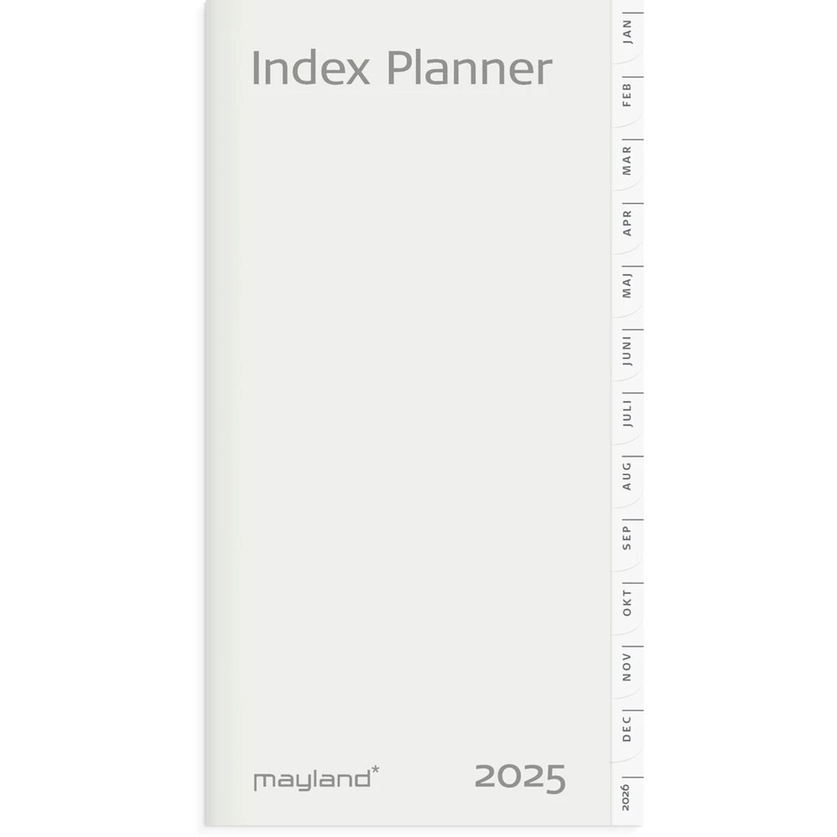 Mayland Index planner 2025 måned refill