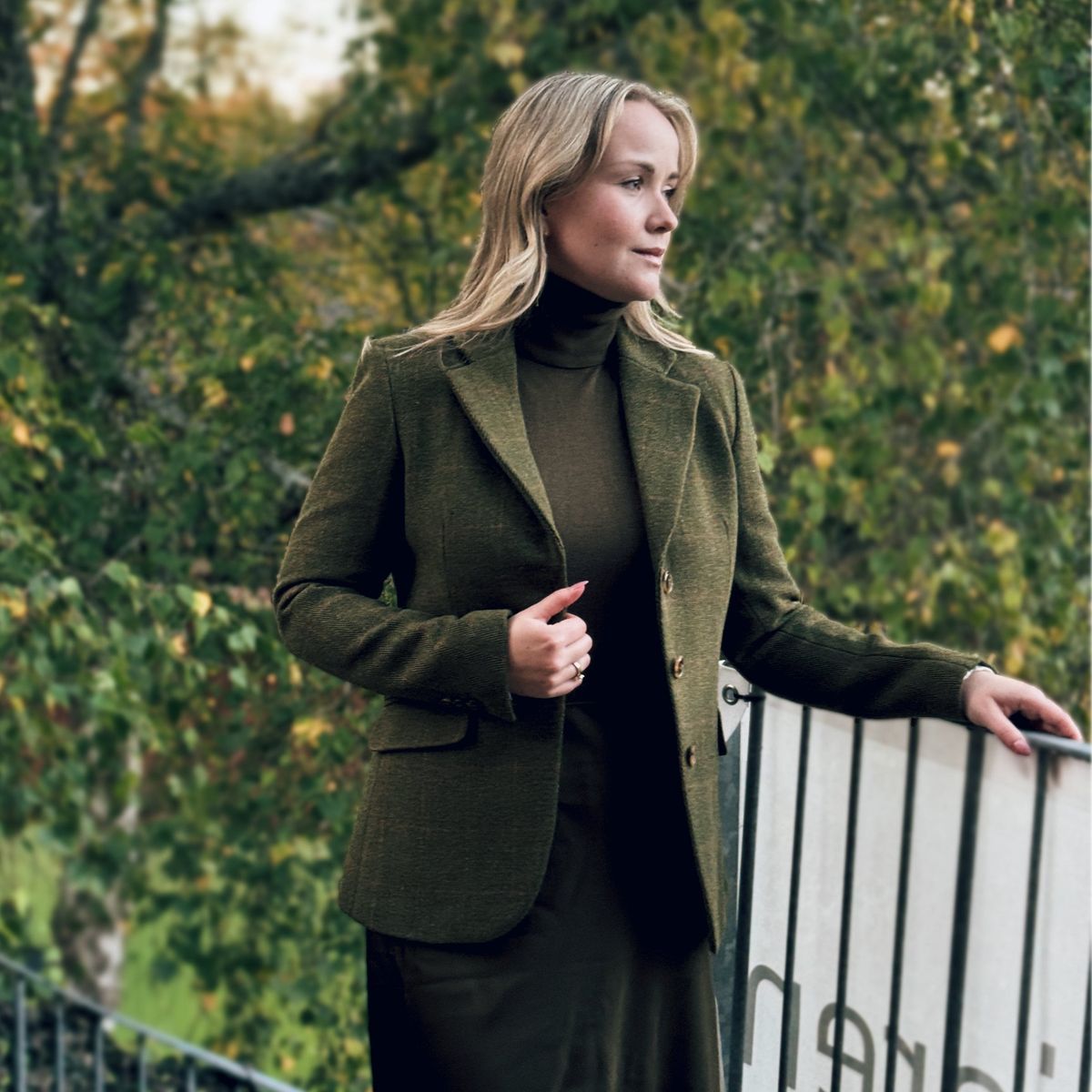 Mayland ladies hacking jacket, tweed, mørk grøn - 3XL (20)