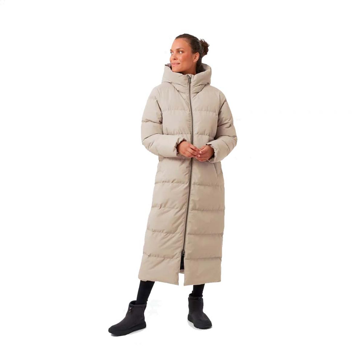 Mckinley Anna Purna Long Puffer Jakke Dame (Farve: Beige, Størrelse: 36)