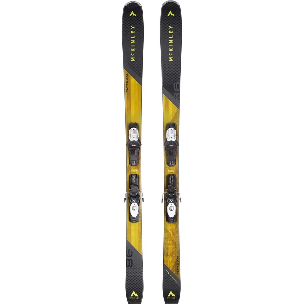 Mckinley Flyte Am 86 Alpine Ski - Incl. Gw Binding (Farve: Black/yellow Dark, Størrelse: 152)