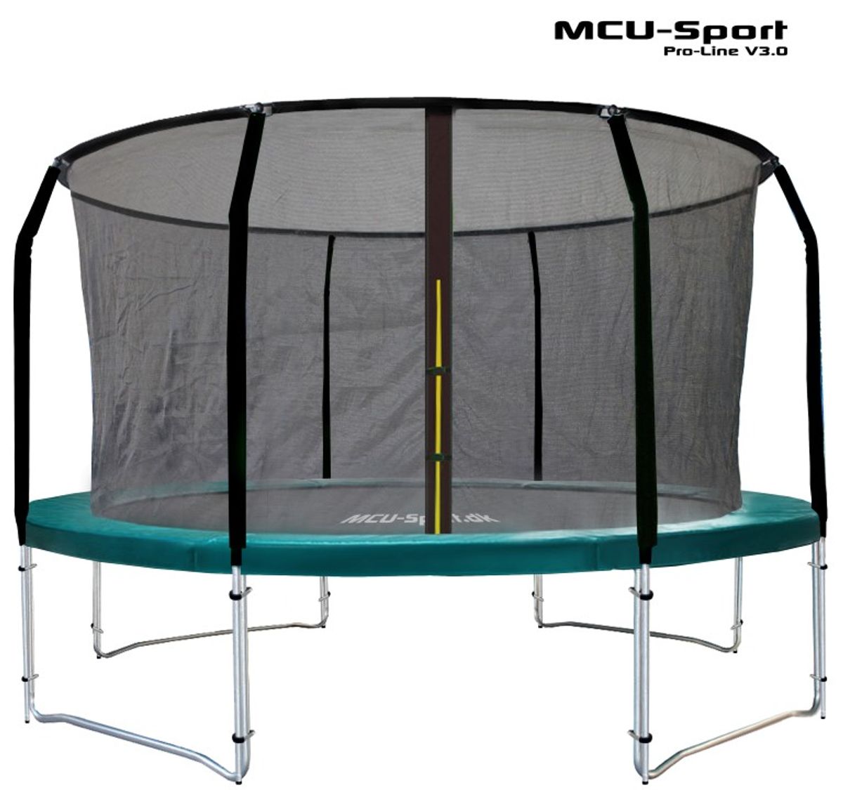 MCU-Sport Pro-line 4,3m Grøn Trampolin V3.0 + Pro sikkerhedsnet