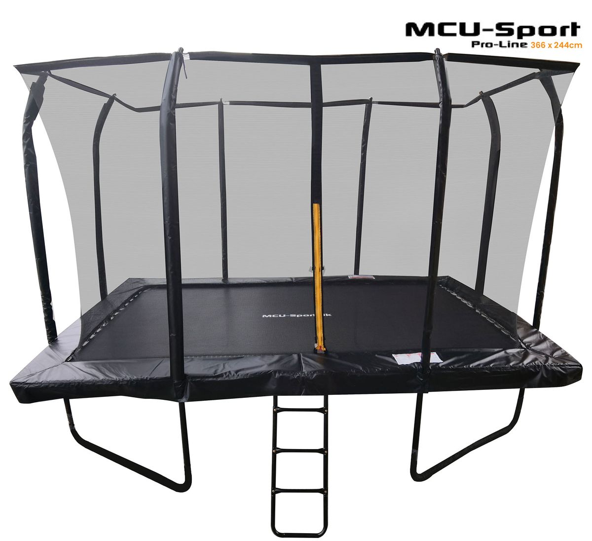 MCU-Sport Pro-Line Firkantet Trampolin+net+stige 366 x 244cm