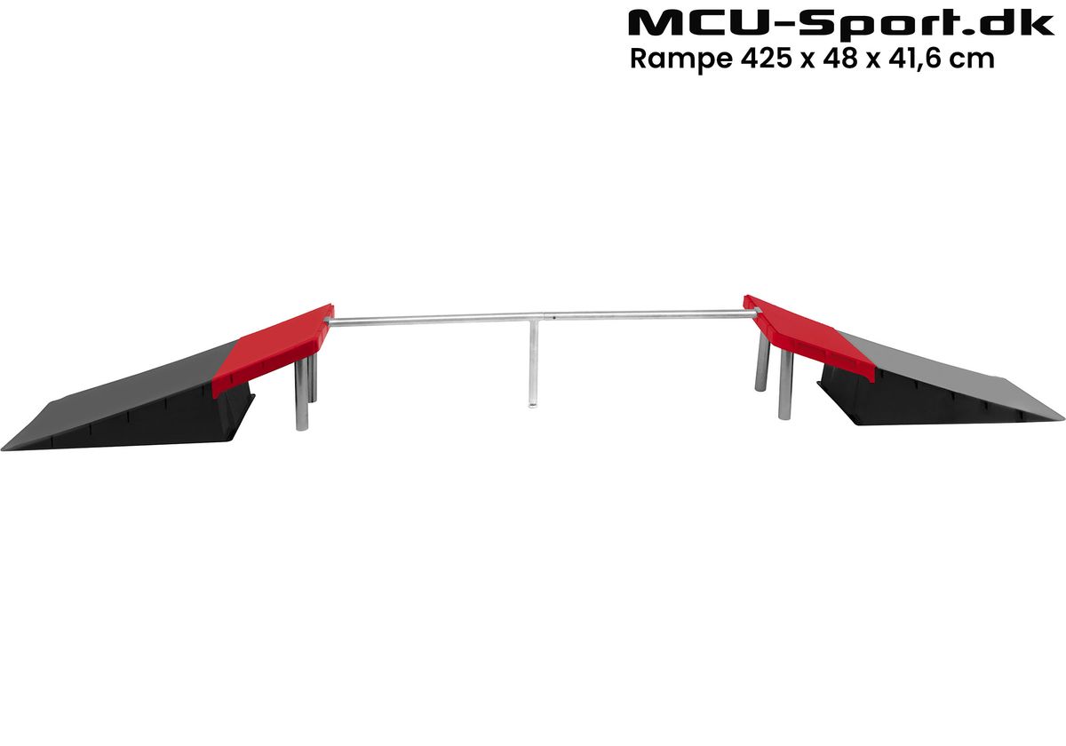 MCU-Sport Skate Rampe + Grind Rail sæt 425 x 48 x 41,6 cm