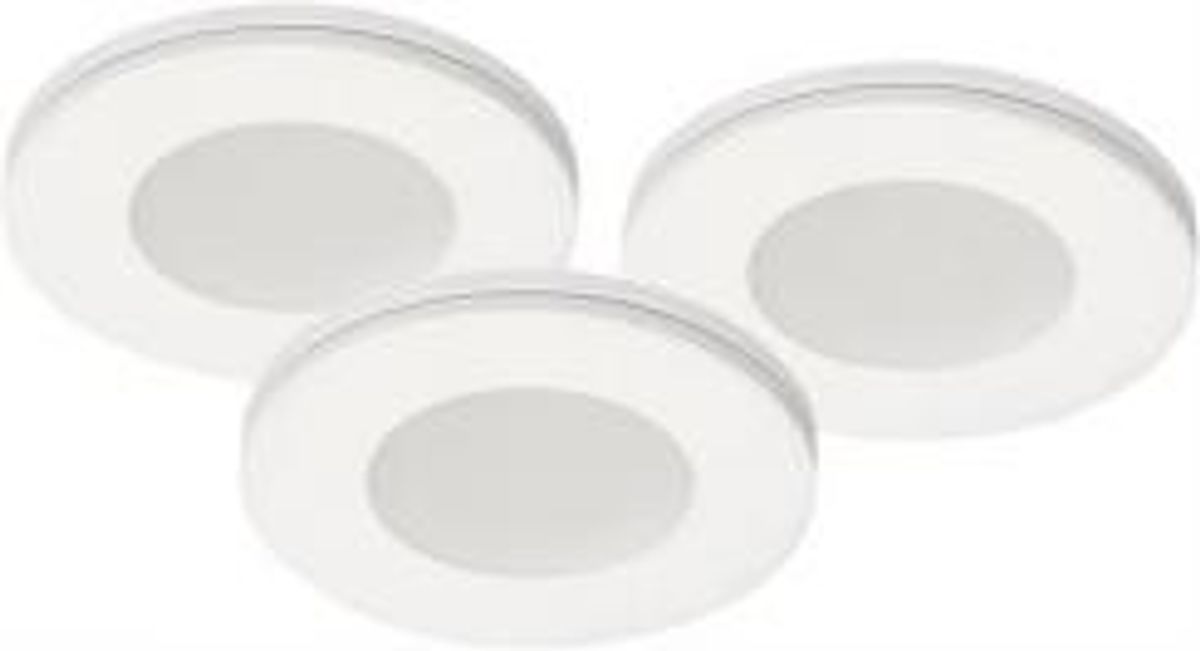 MD-305 - 3 kit LED-Downlightsæt hvid 230v komplet med LED driver