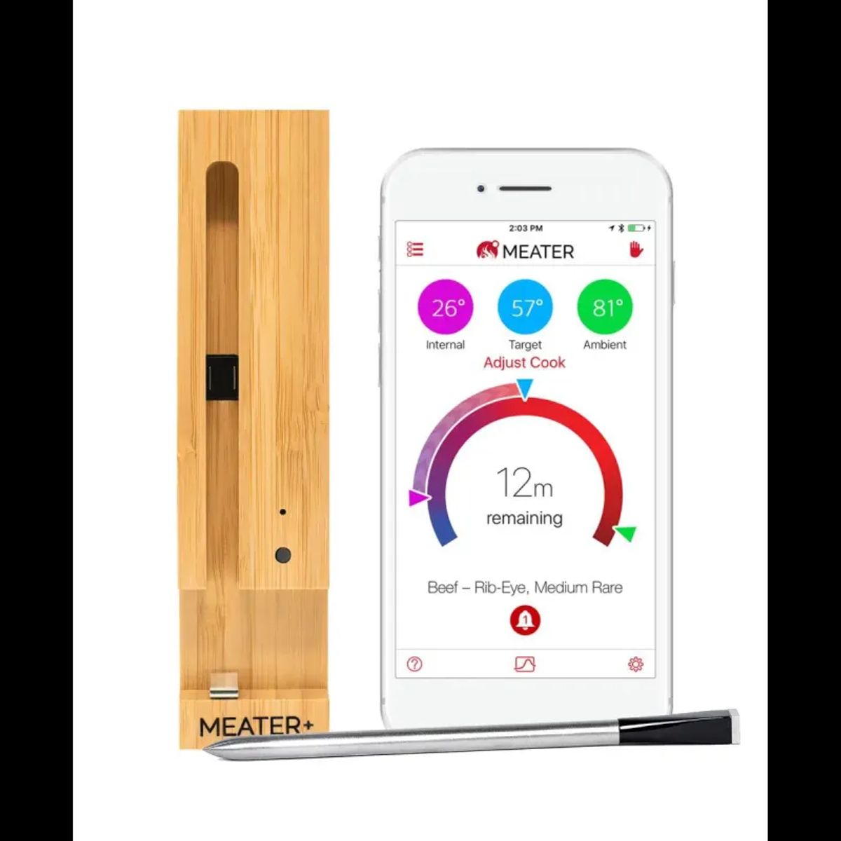 Meater + Tasty Perk trådløst stege termometer til iPhone/Android