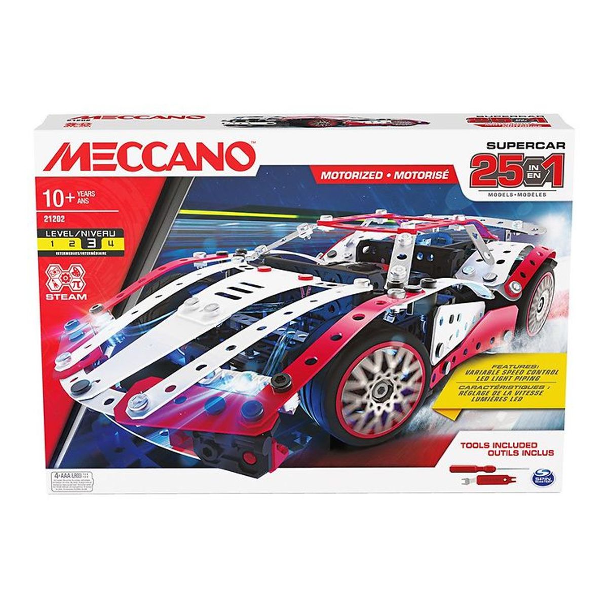 Meccano Byggesæt - 25 i 1 - Supercar