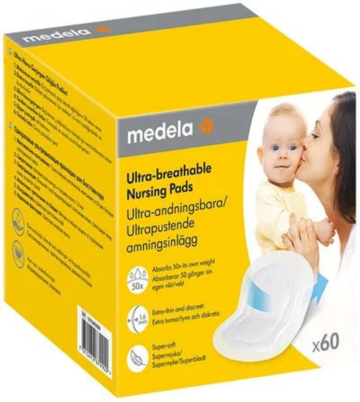 Medela ultra åndbare ammeindlæg 60 stk. - Medela - Lingerie - Buump