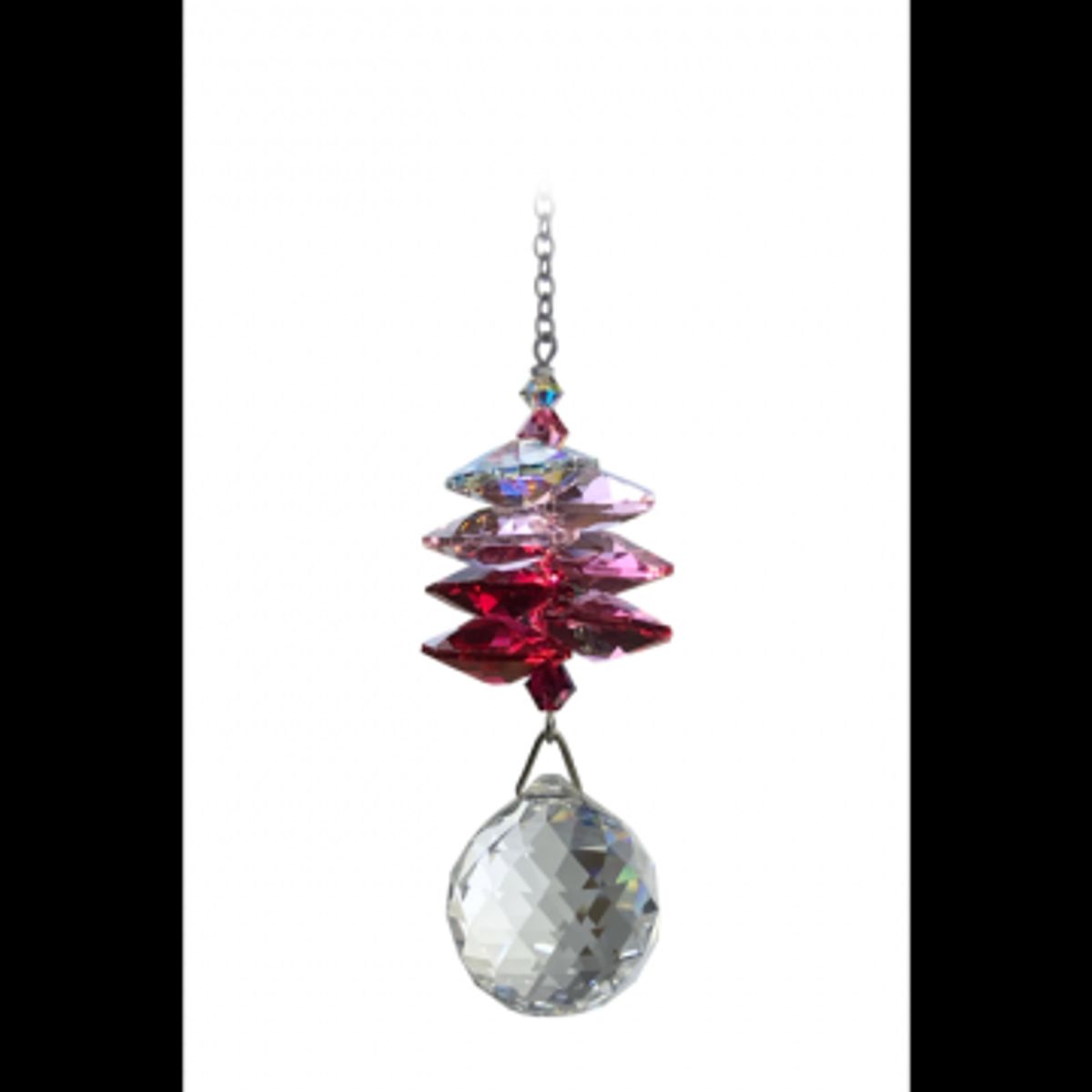 Medium Cascade Deep Rose bold - Swarovski Krystal Cascade - GodKarmaShop