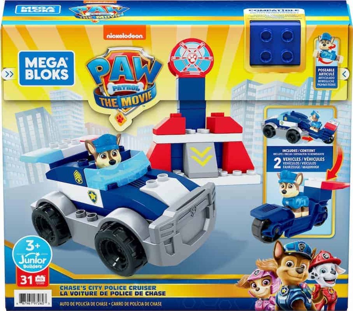 Mega Bloks Paw Patrol Chases Police Cruiser