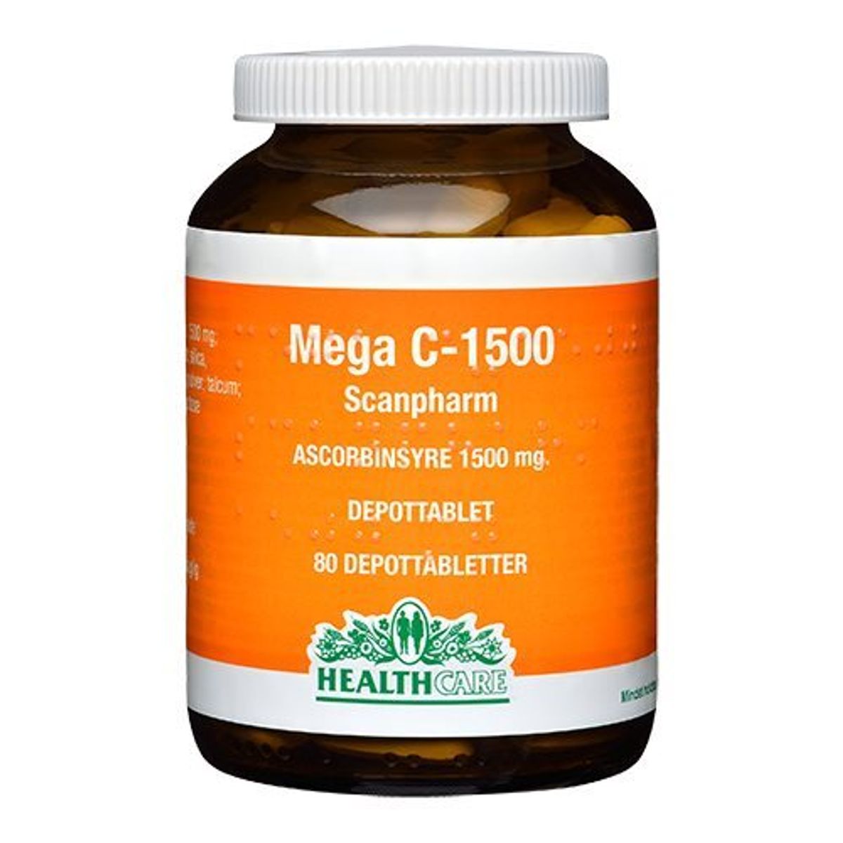 Mega C 1500 mg Health Care - 80 tabletter