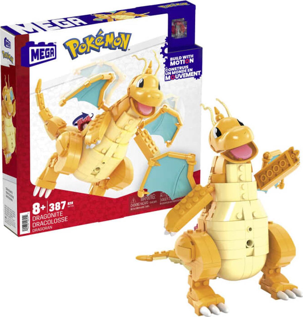 Mega Construx - Pokémon - Dragonite Byggesæt - 387 Klodser