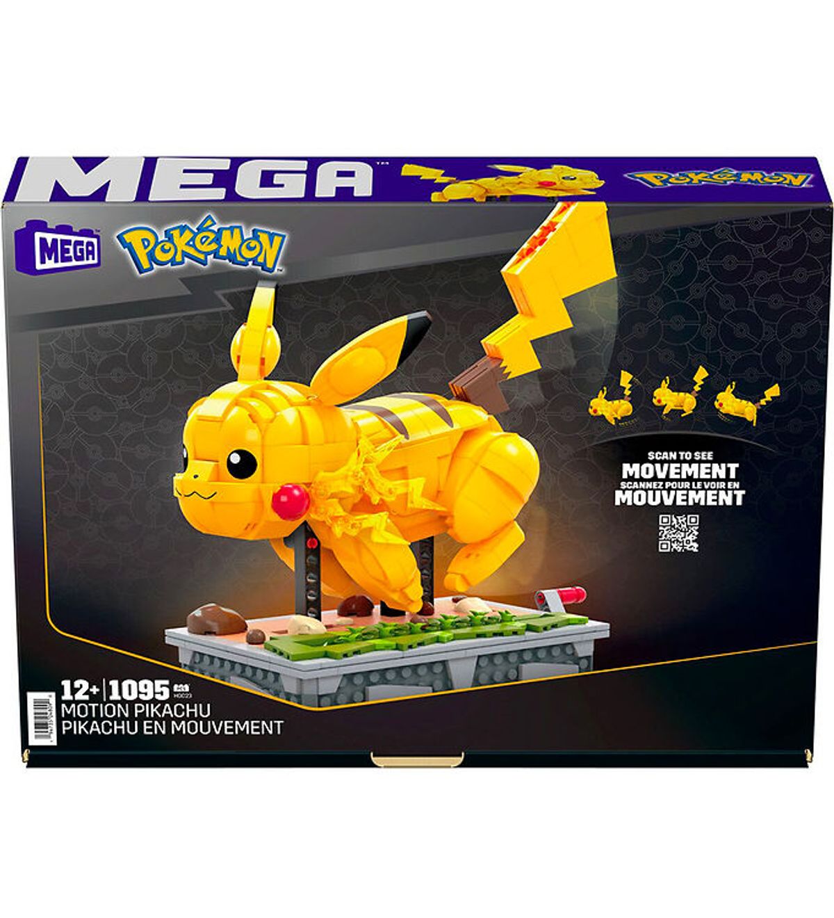 MEGA Pokémonfigur - Motion Pikachu - 1095 Dele