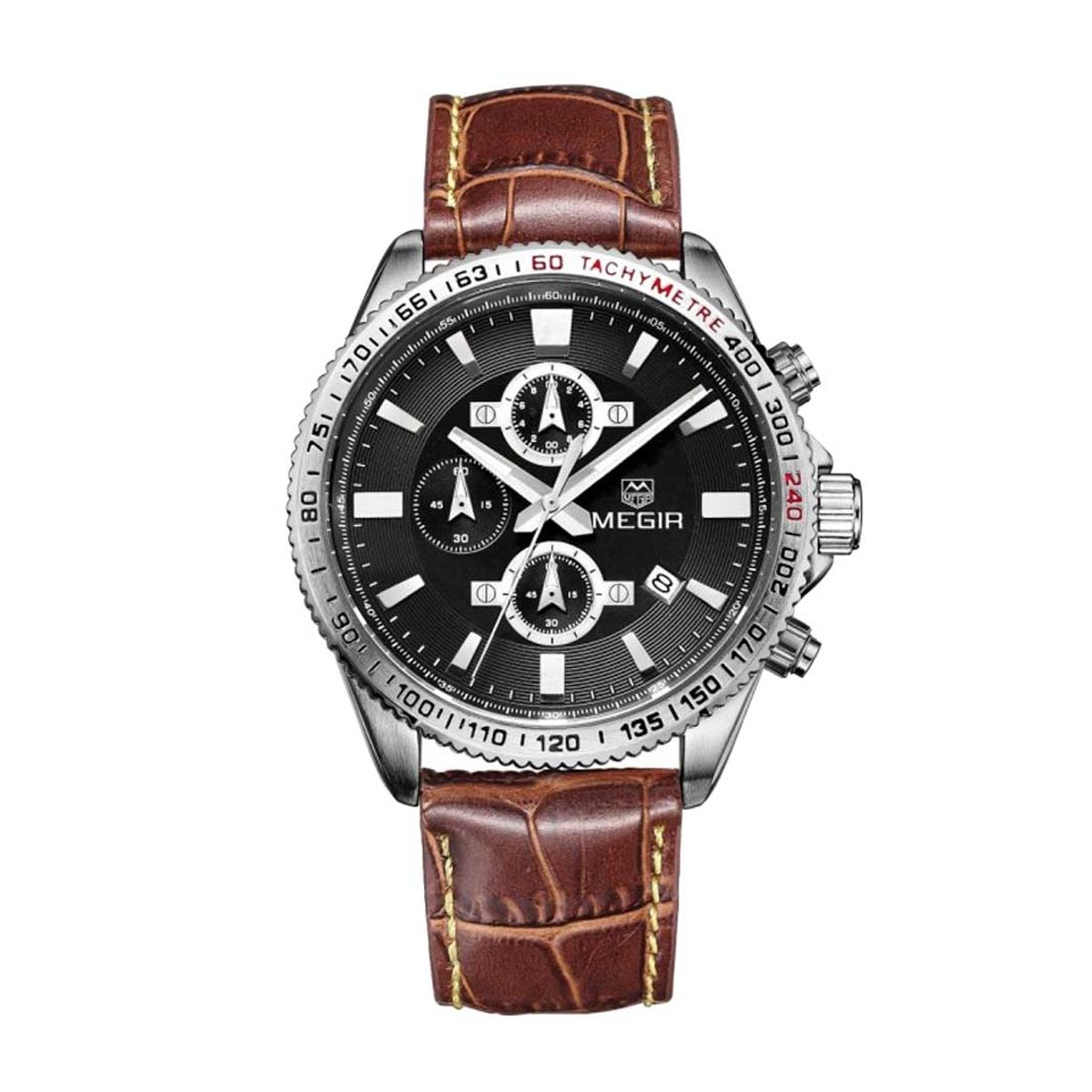 MEGIR Tachymeter Silver