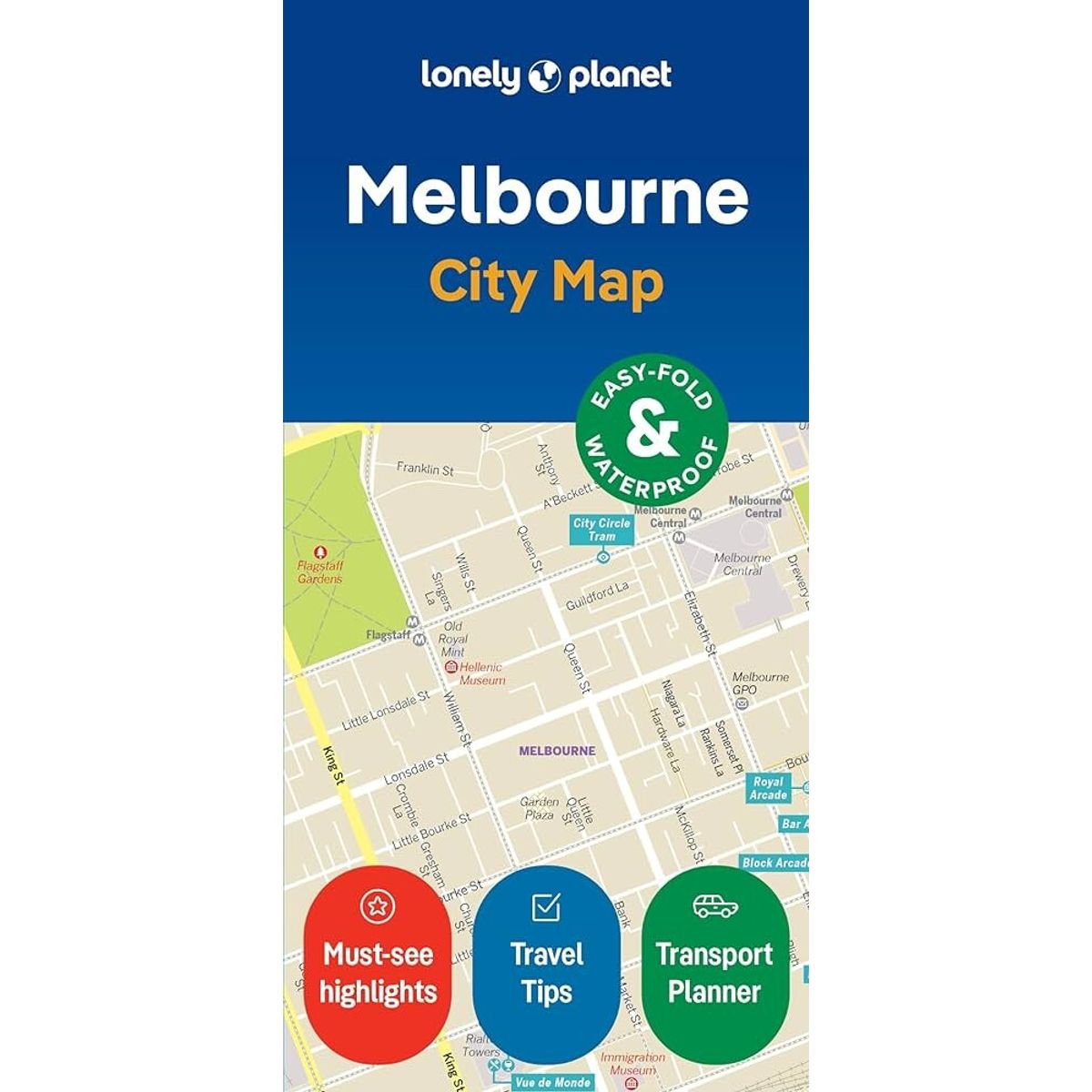 Melbourne City Map - Lonely Planet - English Book