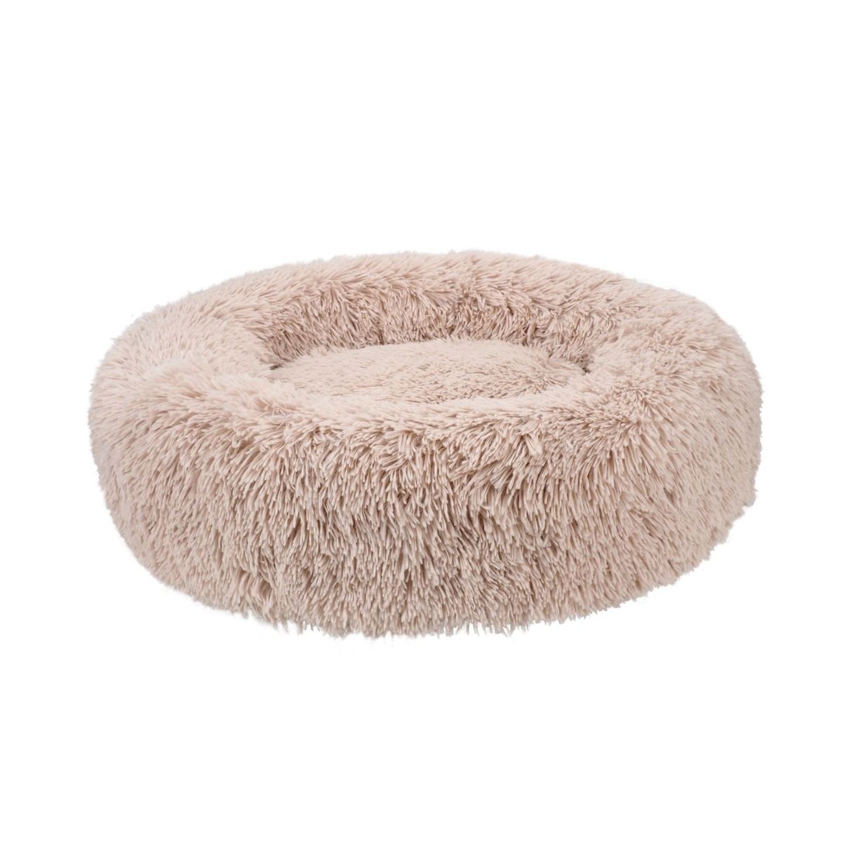 Meldgaard - Fluffy Donut Hunde- og Katteseng, Beige S-L - S 58.5cm - Seng til kæledyr - Polyester","Fleece