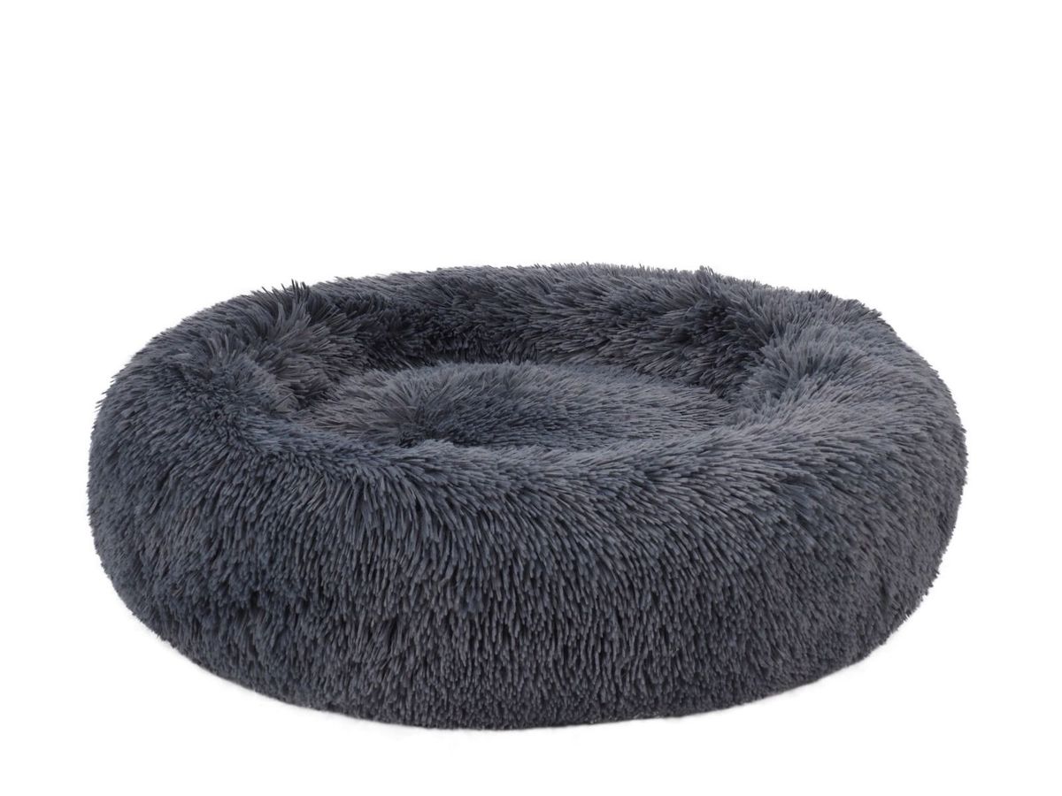 Meldgaard - Fluffy Donut Hunde- og Katteseng, Koksgrå S-L - L 100.5cm - Seng til kæledyr - Polyester","Fleece