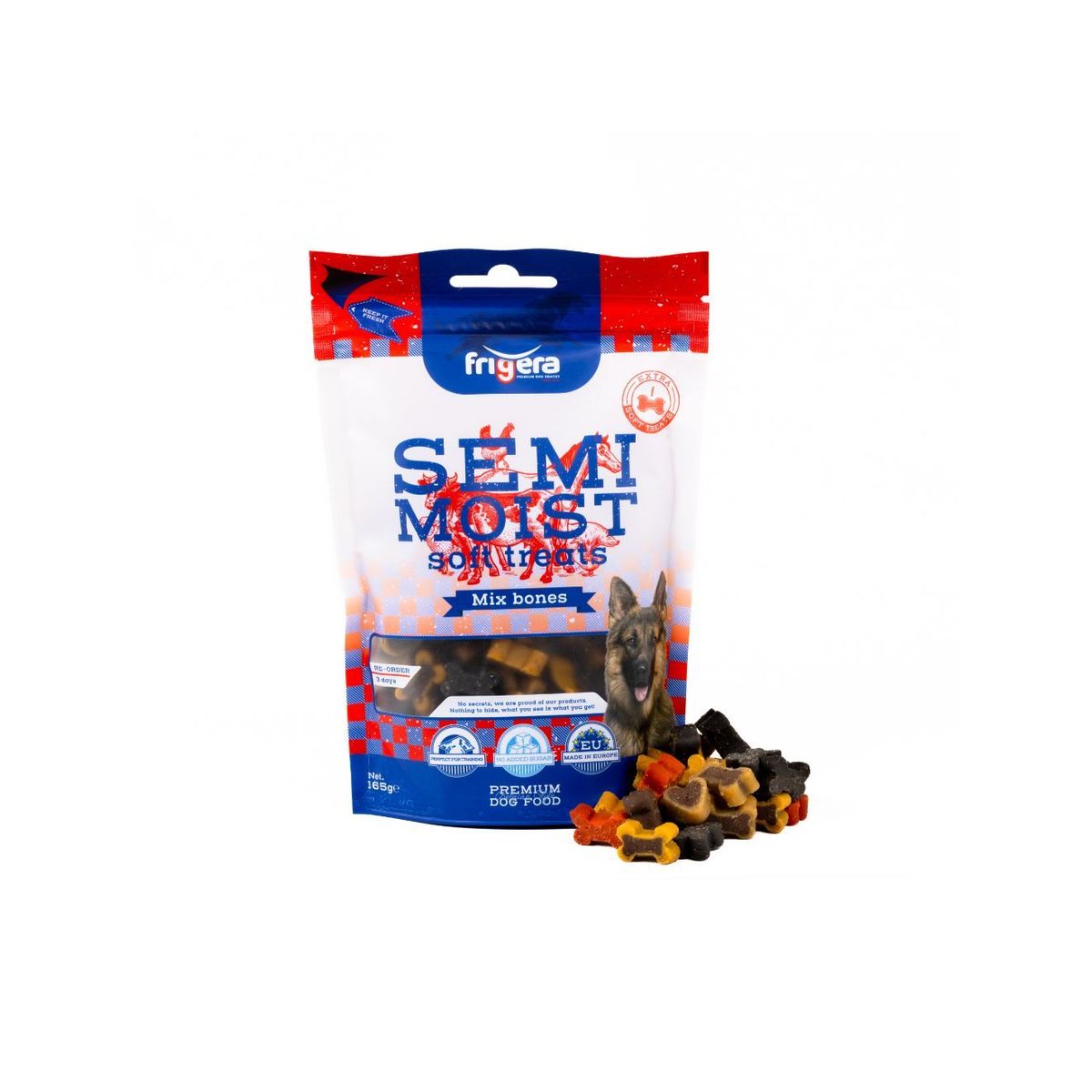 Meldgaard - Frigera Semi-Moist Soft Mix Bones 165g - Hundegodbidder