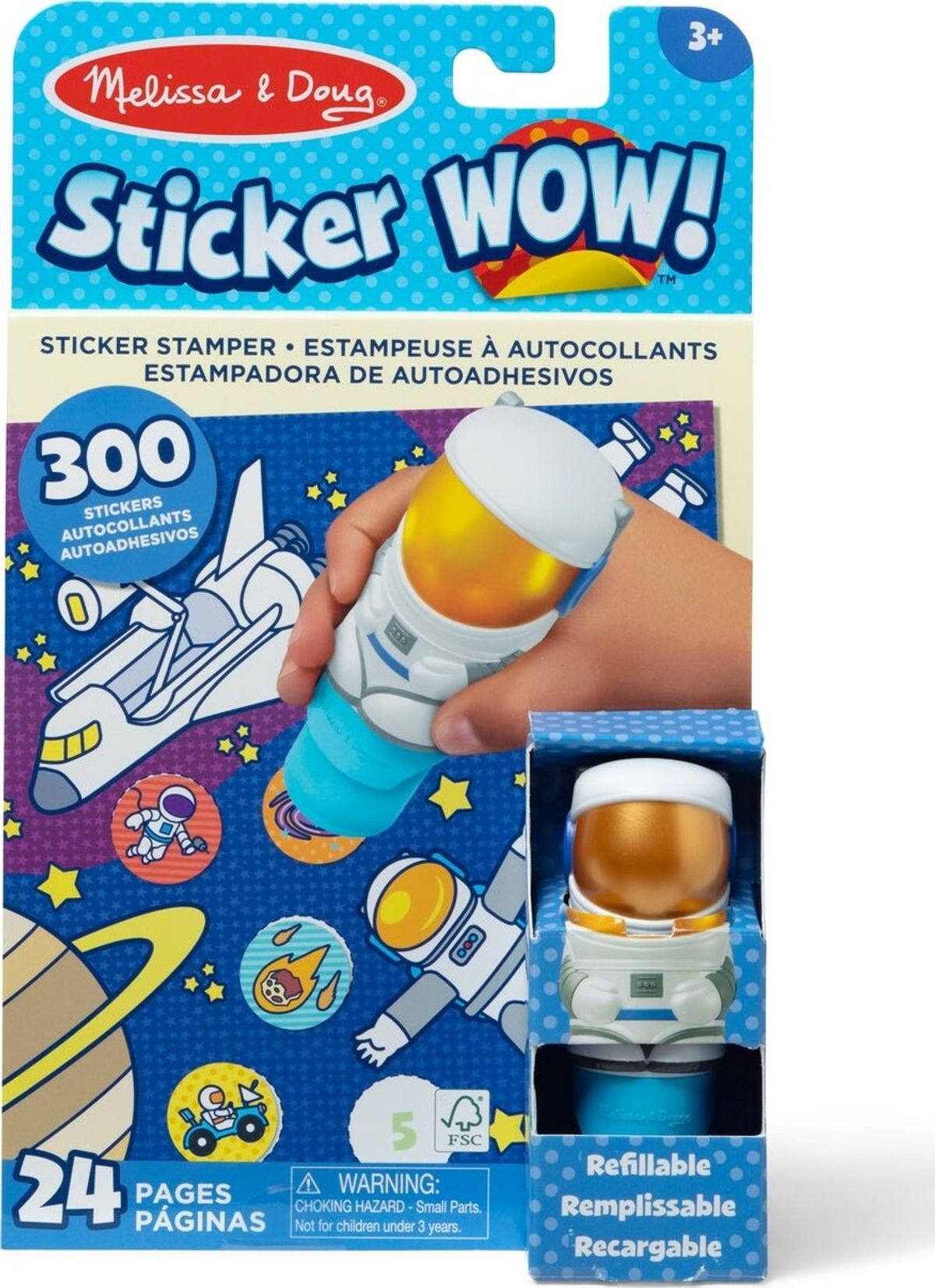 Melissa & Doug - Sticker Wow Klistermærkebog - Astronaut