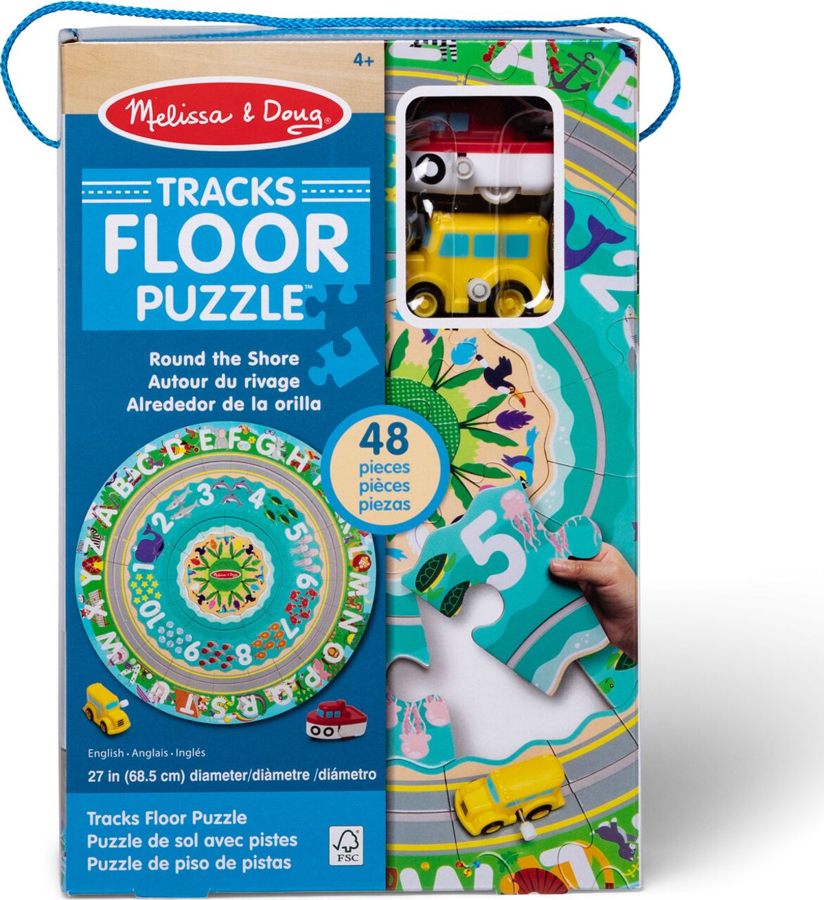 Melissa & Doug - Tracks Floor Puzzle - Gulvpuslespil - 48 Brikker