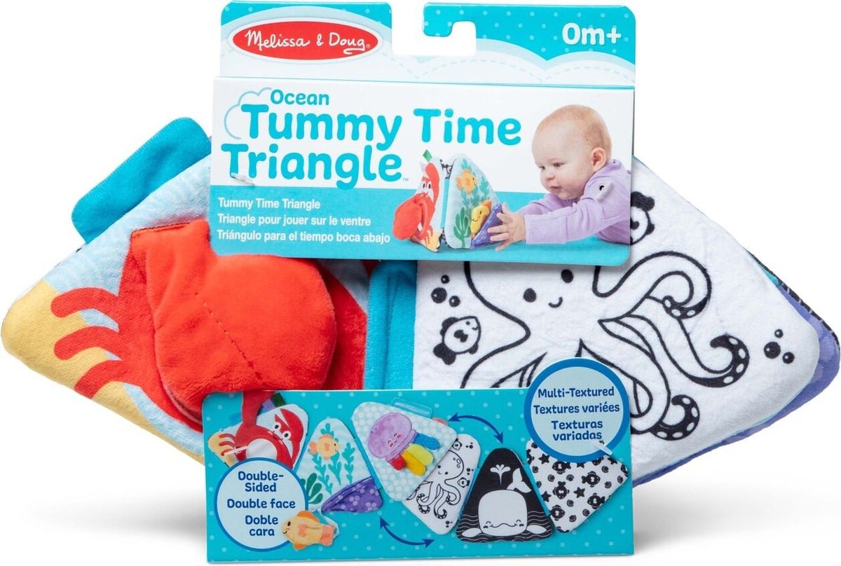 Melissa & Doug - Trekantet Billedbog - Ocean Tummy Time Triangle