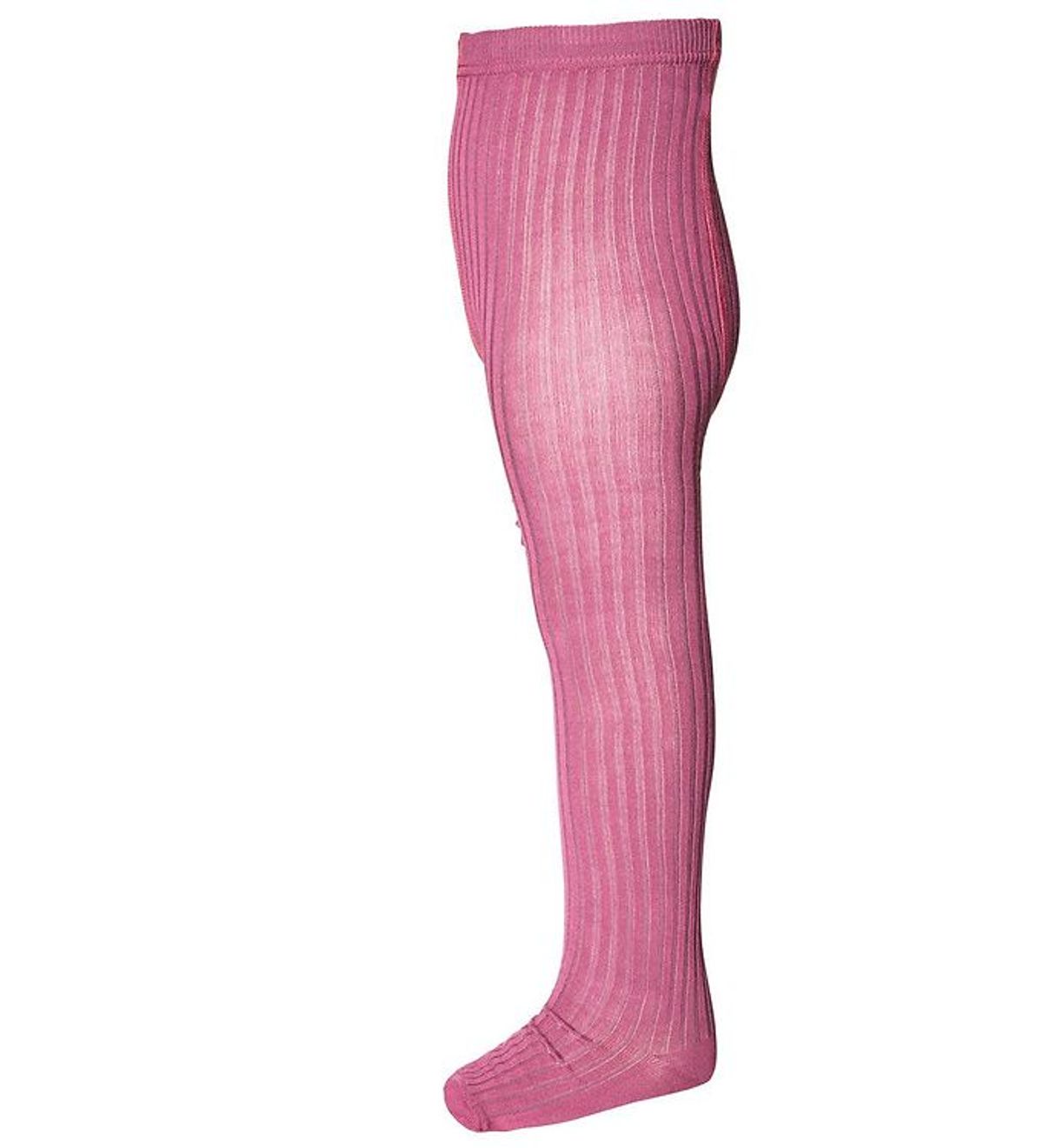 Melton Strømpebukser - Rib - Dusty Pink