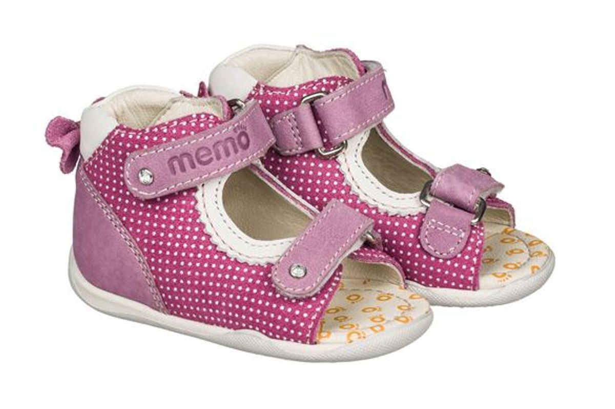 Memo Mini, pigesandal, pink - pigesandal med ekstra støtte