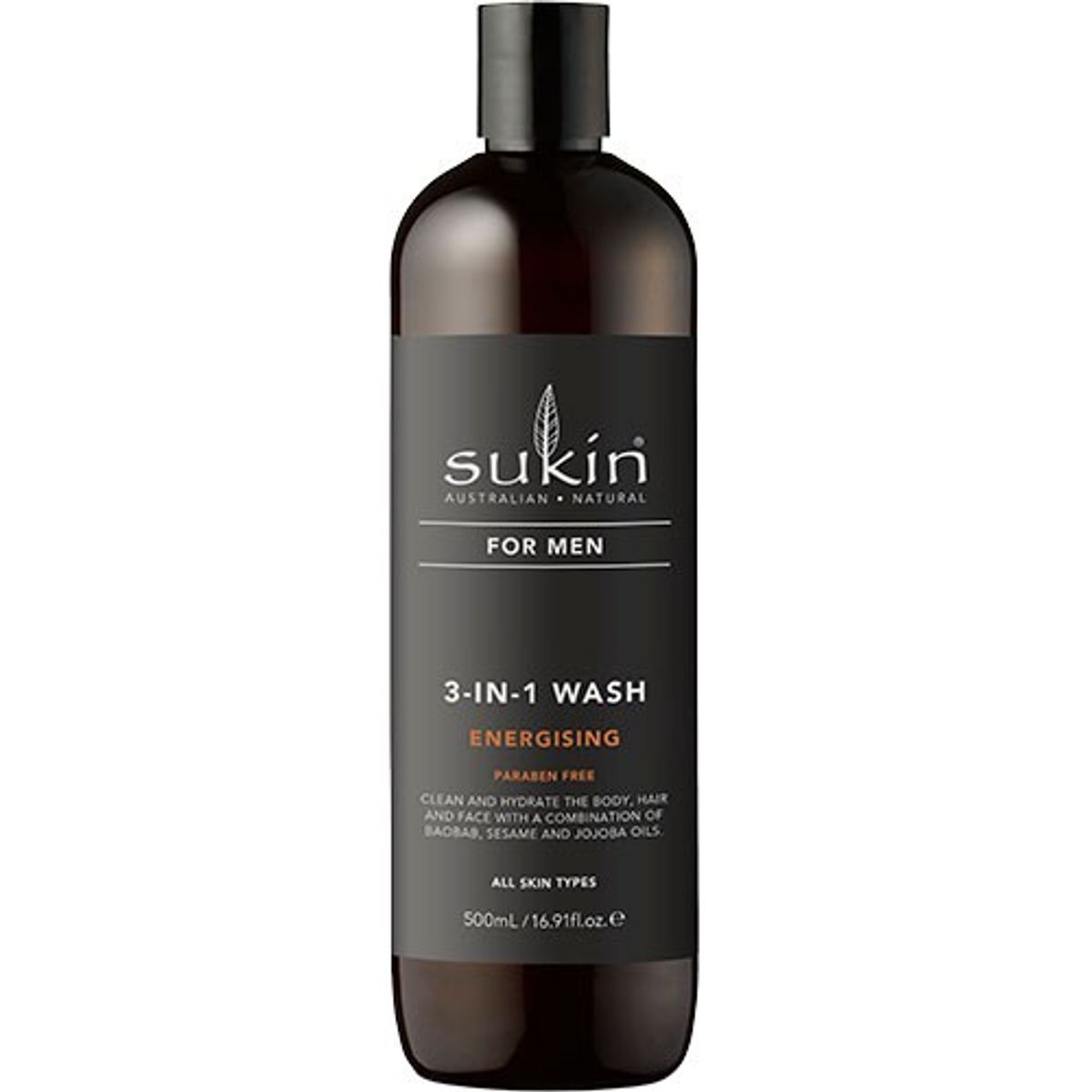 Men 3-in-1 Wash - Energising - 500 ml