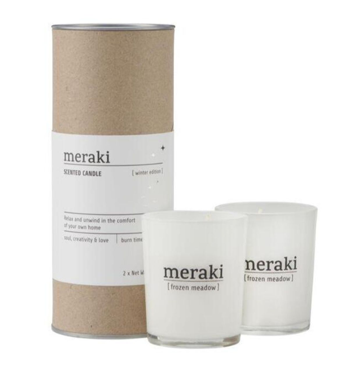 Meraki Duftlys, Winter edition h: 6.7 cm, dia: 5.5 cm, 2 stk.