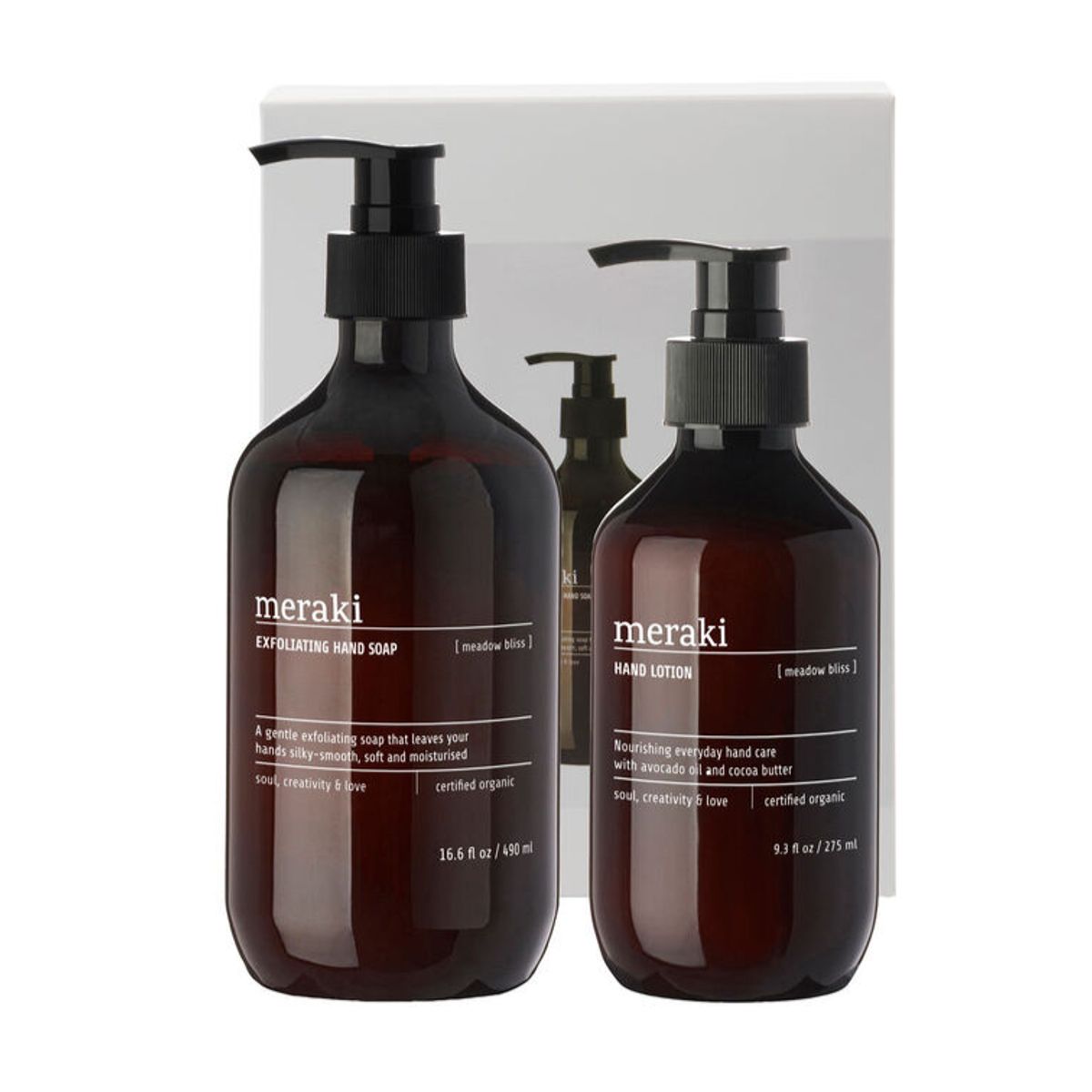 Meraki Gaveæske, Meadow bliss, Simply hand care, 490ml/275ml.