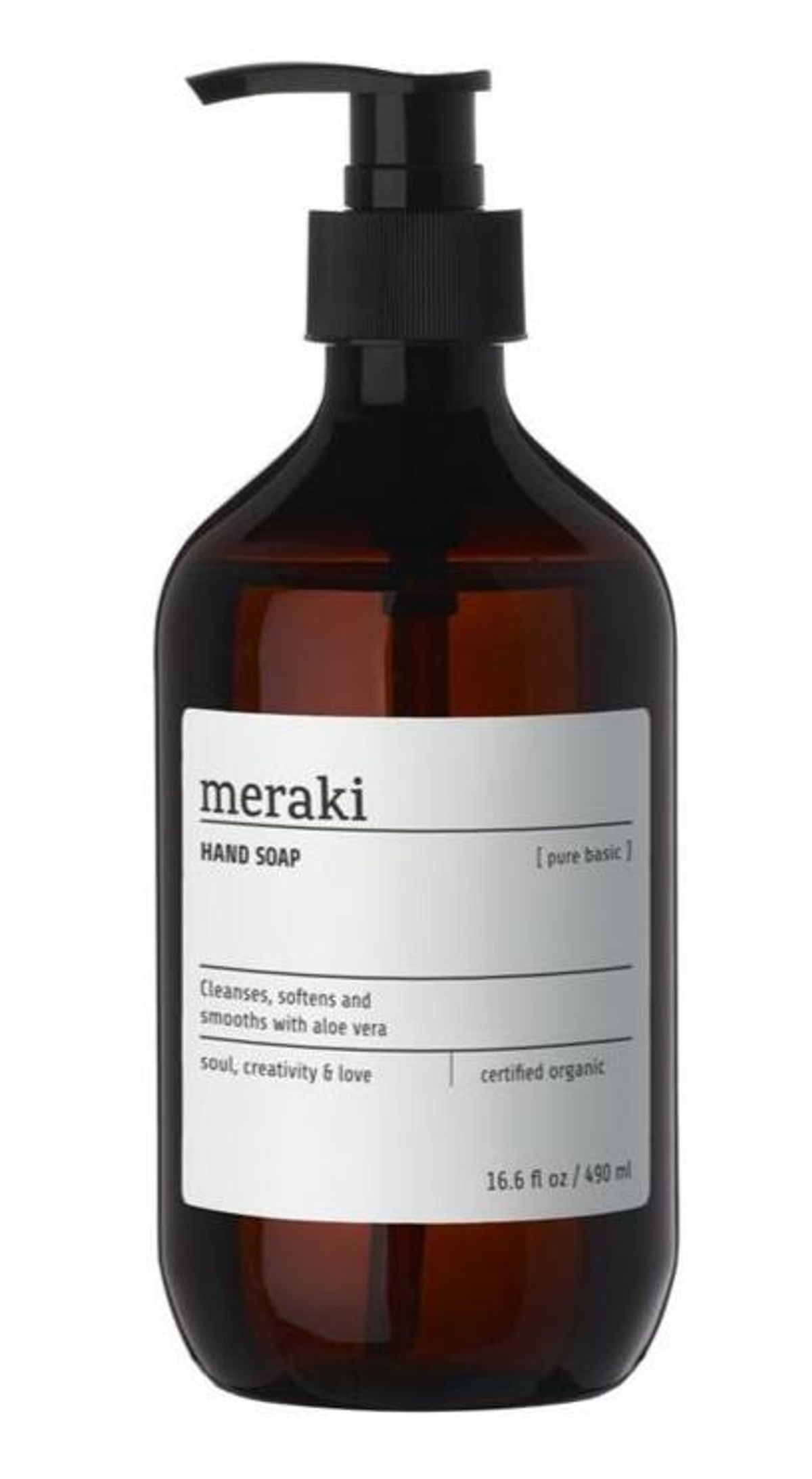 Meraki Håndsæbe, Pure Basic, 490ml.