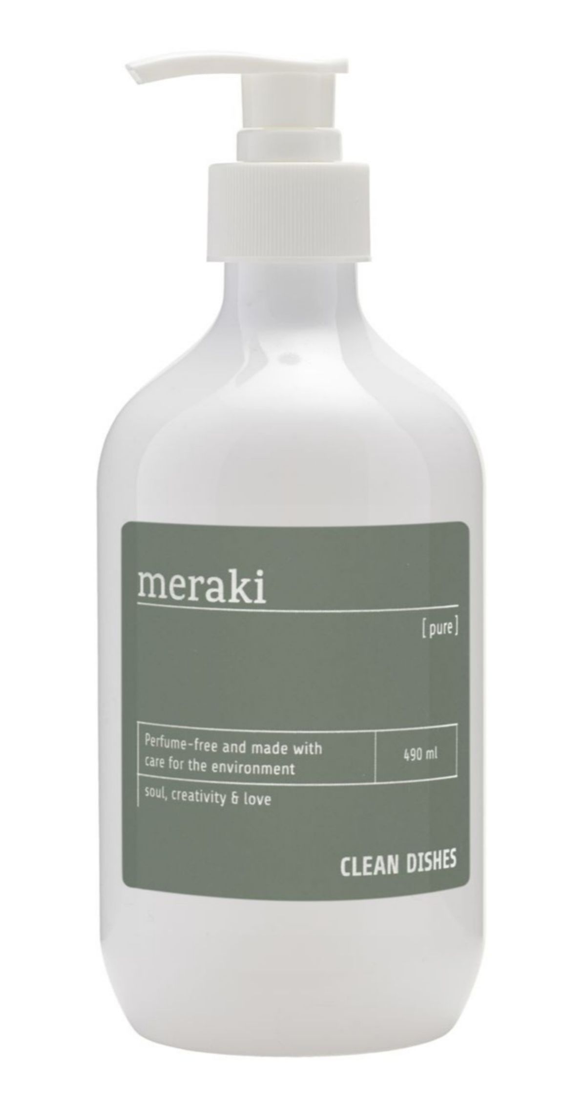 Meraki Opvaskemiddel Pure Clean Dishes, 490 ml.