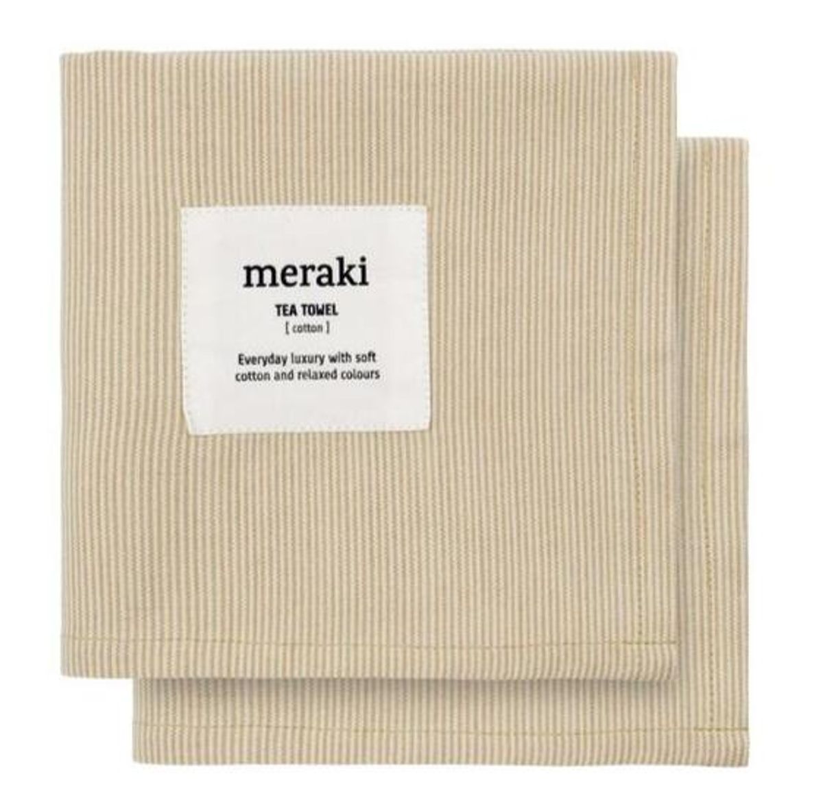 Meraki Viskestykker (2 stk), Verum, Off white/safari