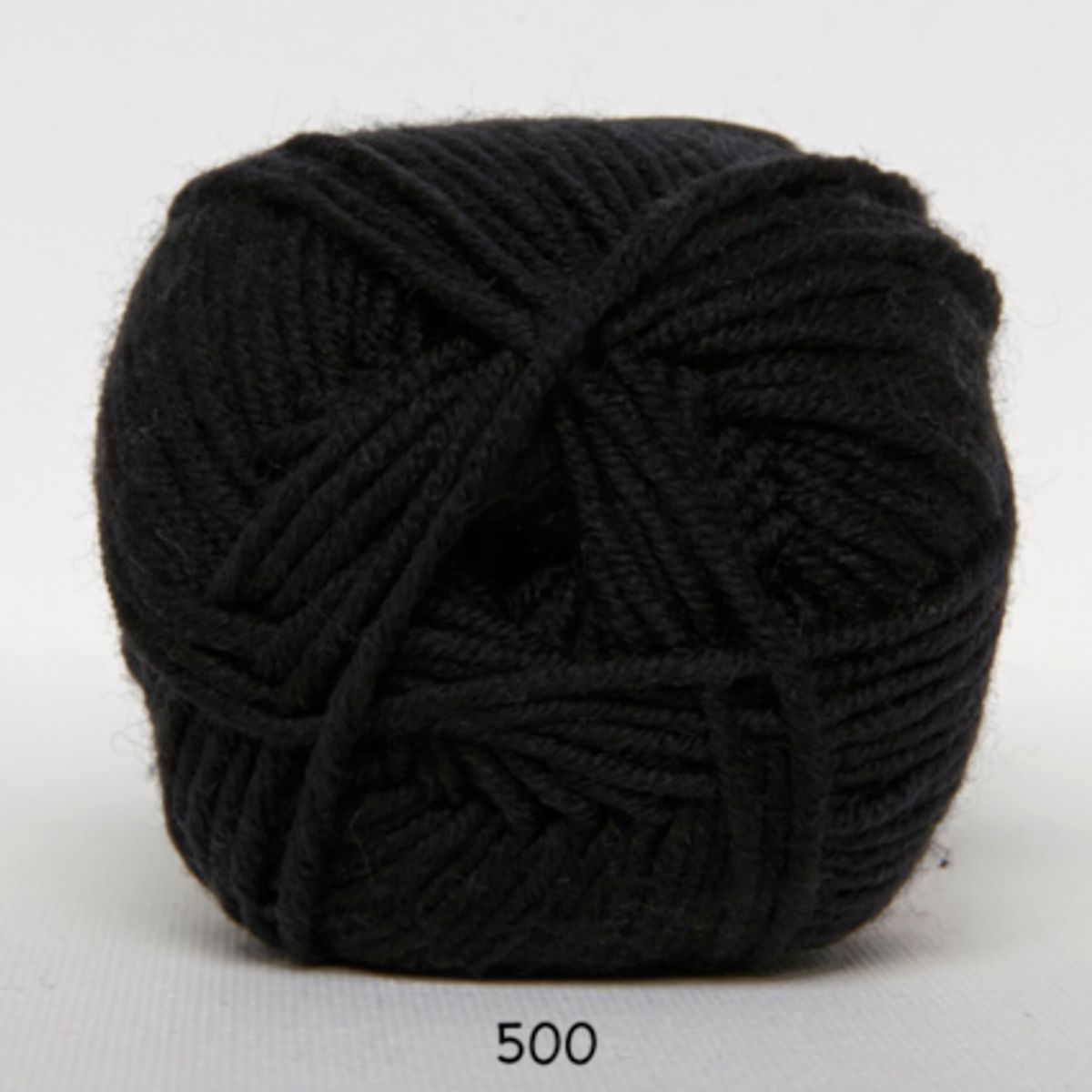 Merino Cotton, sort, 50 g, nr. 500