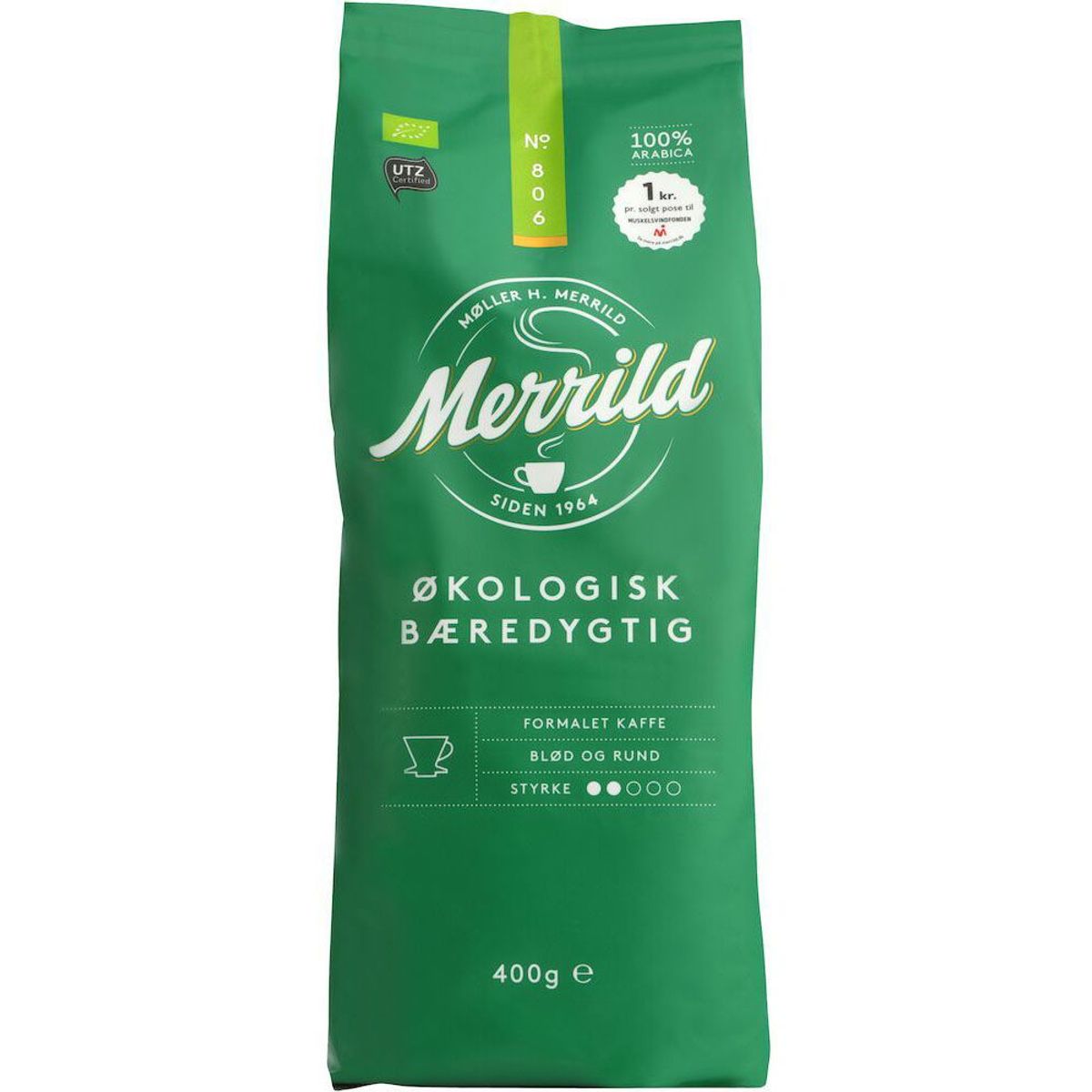 Merrild økologisk kaffe 400 g Formalet