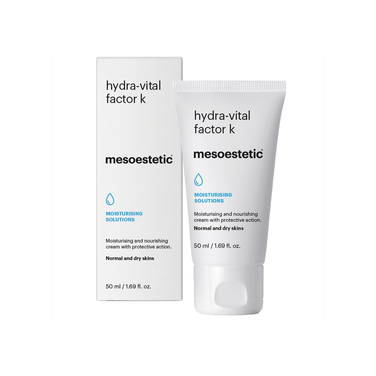 Mesoestetic Hydra-Vital Factor K - Nærende fugtighedscreme med E-vitamin til normal og tør hud - 50 ml. - Genopret fugtniveauer i ansigtet