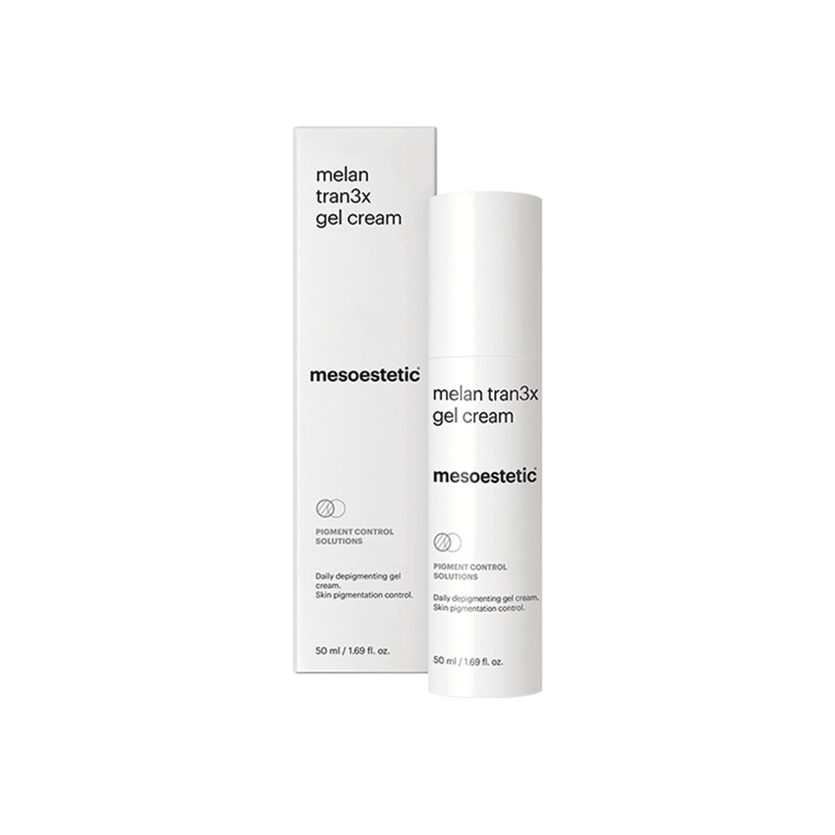 Mesoestetic Melan Tran3x Gel Cream - Depigmenterende creme mod pigmentforandringer og pigmentpletter - 50 ml. - Effektiv behandling mod pigmentfejl