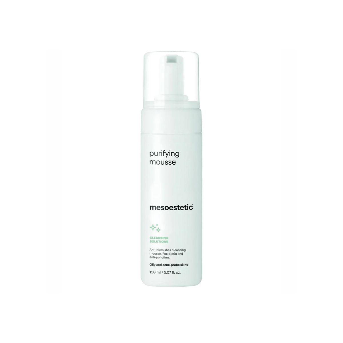 Mesoestetic Purifiying Mousse - Renseskum til fedtet og uren hud med akne - 150 ml. - Ansigtsvask / Ansigtsrens som forebygger tilstoppede porer