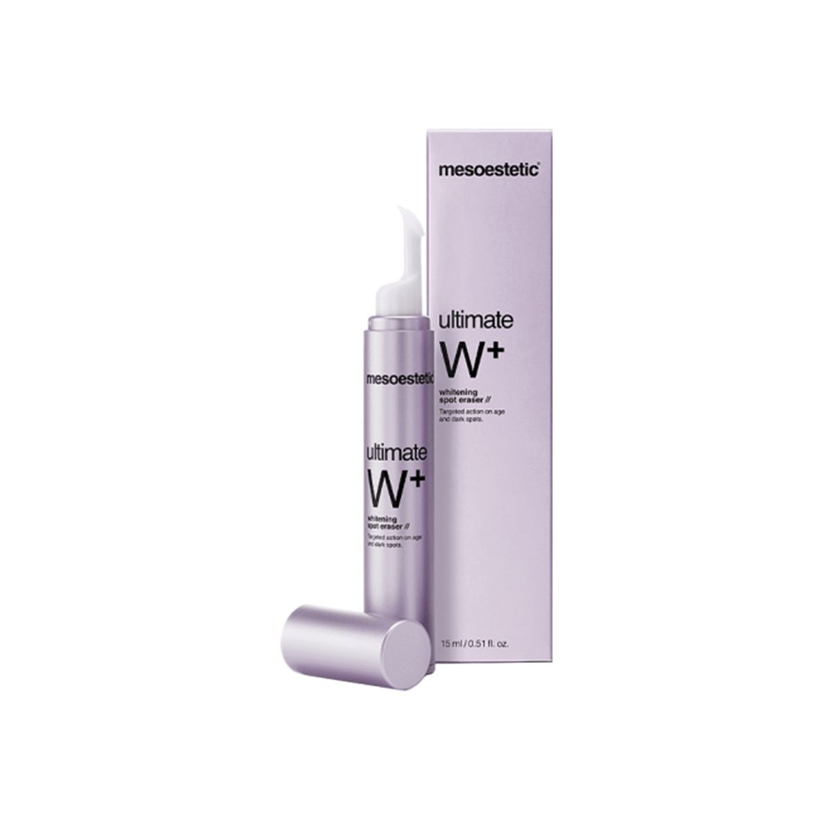 Mesoestetic Ultimate W+ Whitening Spot Eraser - Ultimativ blegebehandling effektiv mod pigmentforandringer og rynker - 15 ml. - Synlige resultater